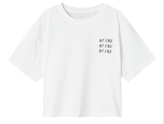 Name It bright white bow short t-shirt